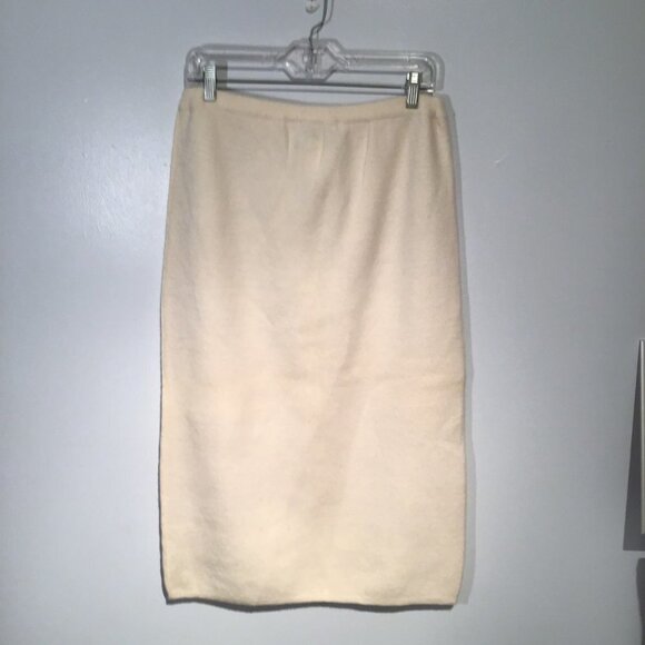 Vintage Adrienne Vittadini Lambs Wool  Knee Length Pencil Skirt Size L - Picture 2 of 6